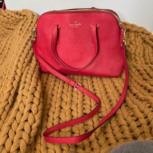 Kate Spade Saffiano Leather Handle Bag, Red, Gold Hardware